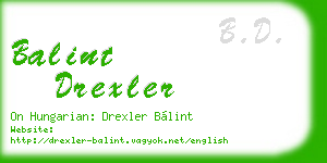 balint drexler business card